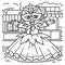 Mardi Gras Jester Girl Coloring Page for Kids