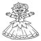 Mardi Gras Jester Girl Isolated Coloring Page