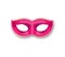 Mardi Gras mask pink color with gold glittering effect. Authentic Venetian painted Carnival Face Mask. Masquerade