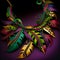 mardi gras multi-color necklaces GENERATIVE AI, GENERATIVE, AI,