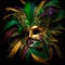 mardi gras multi colored carnival mask GENERATIVE AI, GENERATIVE, AI,