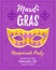 Mardi Gras poster for masquerade