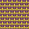 Mardi Gras seamless pattern with fleur de lis or lily icon. Flat elements of yellow color on a purple background. Festive i