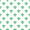 Mardi Gras vector seamless pattern with green fleur-de-lis.