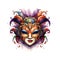 Mardi gras watercolor carnival, mask, masquerade, face, festival, costume