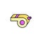 Mardi gras, whistle color gradient vector icon