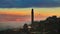 Mardin landscape at sunset with minaret of Ulu Cami, also known as Great mosque of Mardin, Turkey