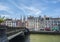 Marengo bridge with Cathedral of Sainte-Marie de Bayonne. France