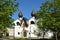 Marfo-Mariinsky Convent, or Martha and Mary Convent of Mercy. Pokrov Cathedral in spring