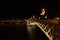 Margaret Bridge (Budapest) in darkness