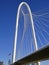 Margaret Hunt Bridge in Dallas at sunny winter day