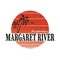 Margaret River, Australia, vector illustration logo t-shirt design