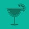 Margarita cocktail glyph color icon