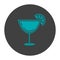 Margarita cocktail glyph color icon