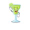 Margarita cocktail mascot design style showing Okay gesture finger