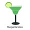 Margarita Glass flat vector hand drawn icon