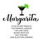 Margarita recipe. How to make Margaritas. Party bar sign. Vector template for typography poster, banner, card, flyer