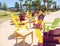 Margaritaville Resort Lake Conroe Texas June 2020- Patio seating