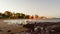 Margate Beach at night towards Sutton`s Beach