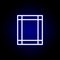 Margin icon in neon style. Can be used for web, logo, mobile app, UI, UX