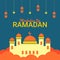 marhaban ya ramadan poster template islamic background