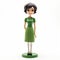 Maria: A Highly Detailed Green Figurine In The Style Of Animated Film Pioneer