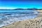 Maria Pia beach shoreline on a clear day in hdr