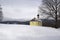 Maria Rast chapel in wintry landscape, Mittenwald, Germany