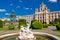 Maria Theresien Platz square in Vienna architecture and nature v