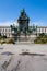 Maria-Theresien-Platz in Wien, Austria. On the background is building of museum. side view Monument of the Empress Maria Theresa