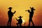 Mariachi band at sunset