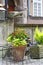 Mariacka street, decorative stoop with stone stairs, Main city, Gdans, Poland