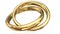 Mariage rings golden two 2 isolated - 3d rendering