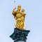Marian column 1639 or Mariensaule with golden statue of Virgin Mary, Munich, Germany