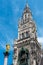 The Marian Column, Clock chimes and the tower of the New Town Hall