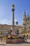 Marian column located on the Marienplatz in Munich, Germany