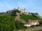 Marienberg Fortress German: Festung Marienberg is a prominent landmark on the left bank of the Main river in Wuerzburg, in the Fr