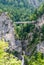 Marienbrucke bridge spanning the spectacular Pollat Gorge in Bavaria, Germany