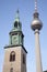 Marienkirche Church and Fernsehturm Television Communication Tow