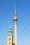 Marienkirche and Television Tower in Berlin