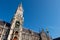 Marienplatz clock town in downtown, famous attraction for tourists around the world.