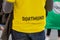 MARIENPLATZ, MUENCHEN, APRIL 6, 2019: shirt of a borussia dortman fan with the logo of the soccer team