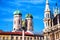 Marienplatz with Town Hall of Munich, Germany and Mary`s Column with the Church of Our Lady