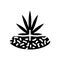 marijuana drug plant glyph icon vector illustration