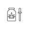 marijuana, tincture icon. Simple thin line, outline  of Marijuana icons for UI and UX, website or mobile application