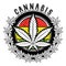 Marijuana and weed leaf logo design