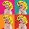 Marilyn Monroe Colored Vector Illustration Pop Art Style Andy Warhol