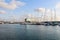 The marina in Ashdod, ships in the Mediterranean Sea, Israel