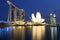 Marina Bay Sands, Singapore - MAY 28, 2016: Marina Bay Sands, artscience museum and banks buildings
