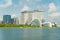 Marina bay in Singapore city with nice sky